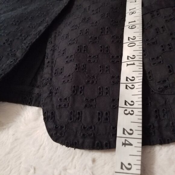 Talbots Blazer Jacket Women's Size 12 Black Eyelet One Button Offuce Career - Picture 8 of 9